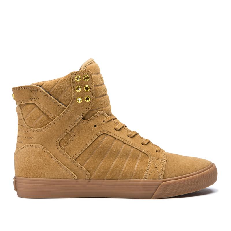 Buty Supra SKYTOP - Sneakersy Wysokie Damskie - Brązowe (SIAK-48530)